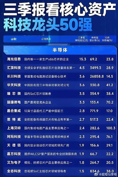 工业富联等众多行业龙头盘点：组装、安防、半导体等领域