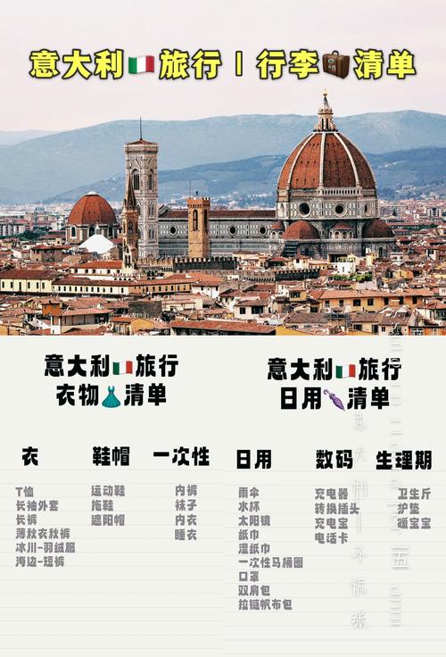 去意大利旅游注意事项及穿衣指南：夏季冬季必备衣物清单