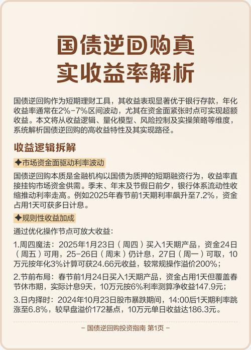国债逆回购安全性高收益稳定，年化收益率受多种因素影响
