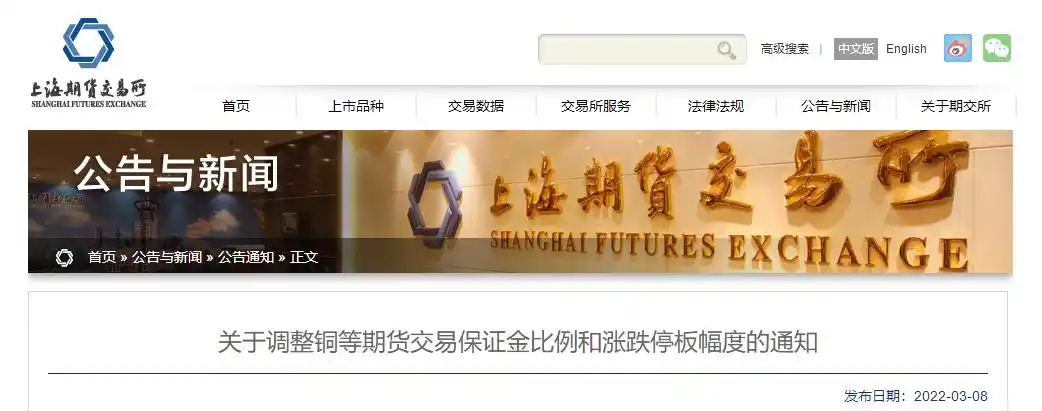 期货涨停第二天保证金变多少？上期所最新调整来了