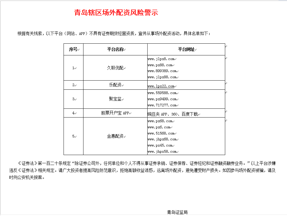 深圳等地严打场外配资，127家平台被列入‘黑名单’
